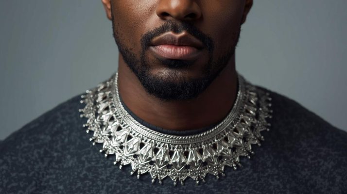 Vòng bạc cổ to dành cho nam