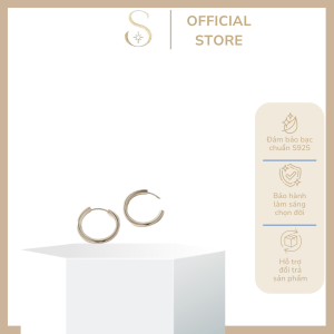 Bông tai bạc phong cách tối giản