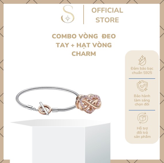 Combo vòng đeo tay + hạt vòng charm