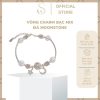 Vòng Charm bạc mix đá Moonstone